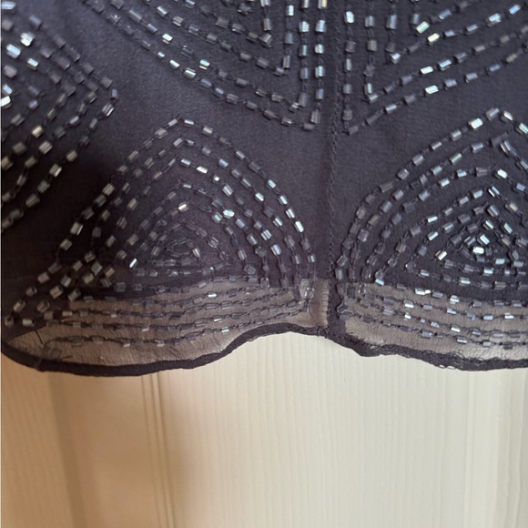 Parker - beaded & silk. Gray top. - Picture 6 of 9